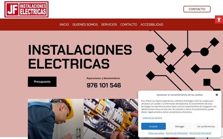 Screenshot of jfinstalaciones.com