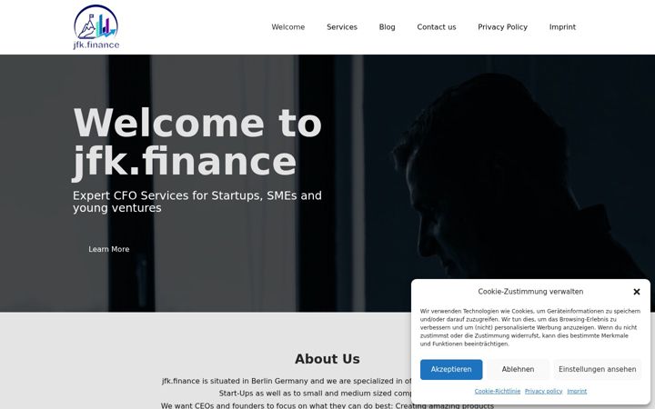 Screenshot of jfk.finance