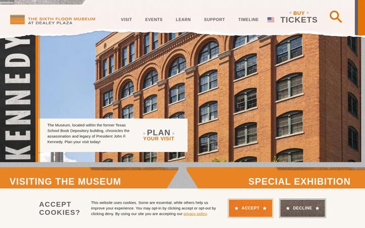 Screenshot of jfk.org