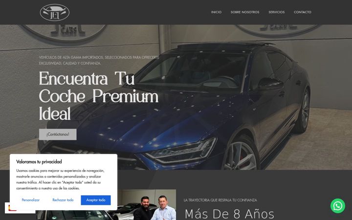 Screenshot of jflcars.com