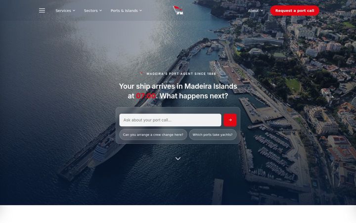 Screenshot of jfmshipping.com