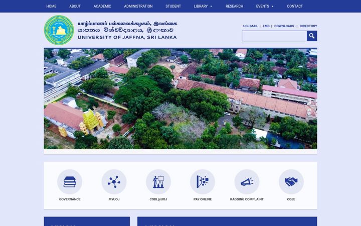 Screenshot of jfn.ac.lk