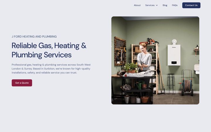 Snímek obrazovky jfordheatingandplumbing.co.uk