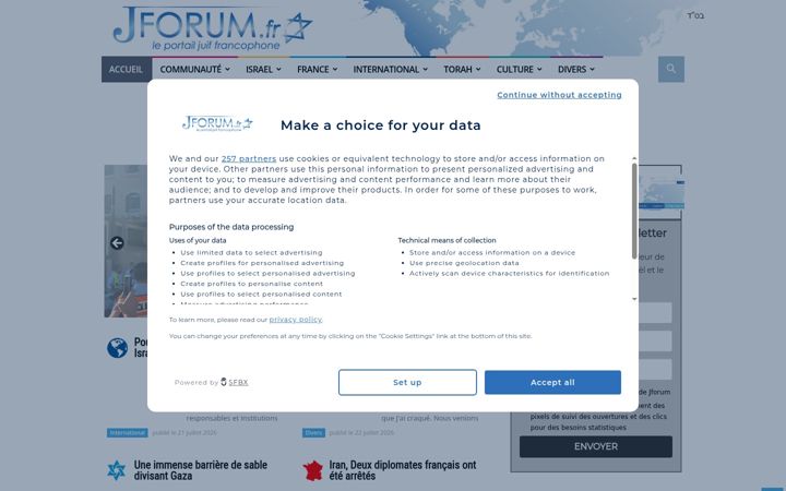 Ekraanipilt saidist jforum.fr