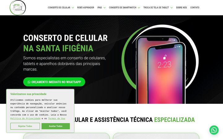 Screenshot of jfrsantaifigenia.com.br