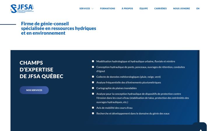 Screenshot of jfsaquebec.com