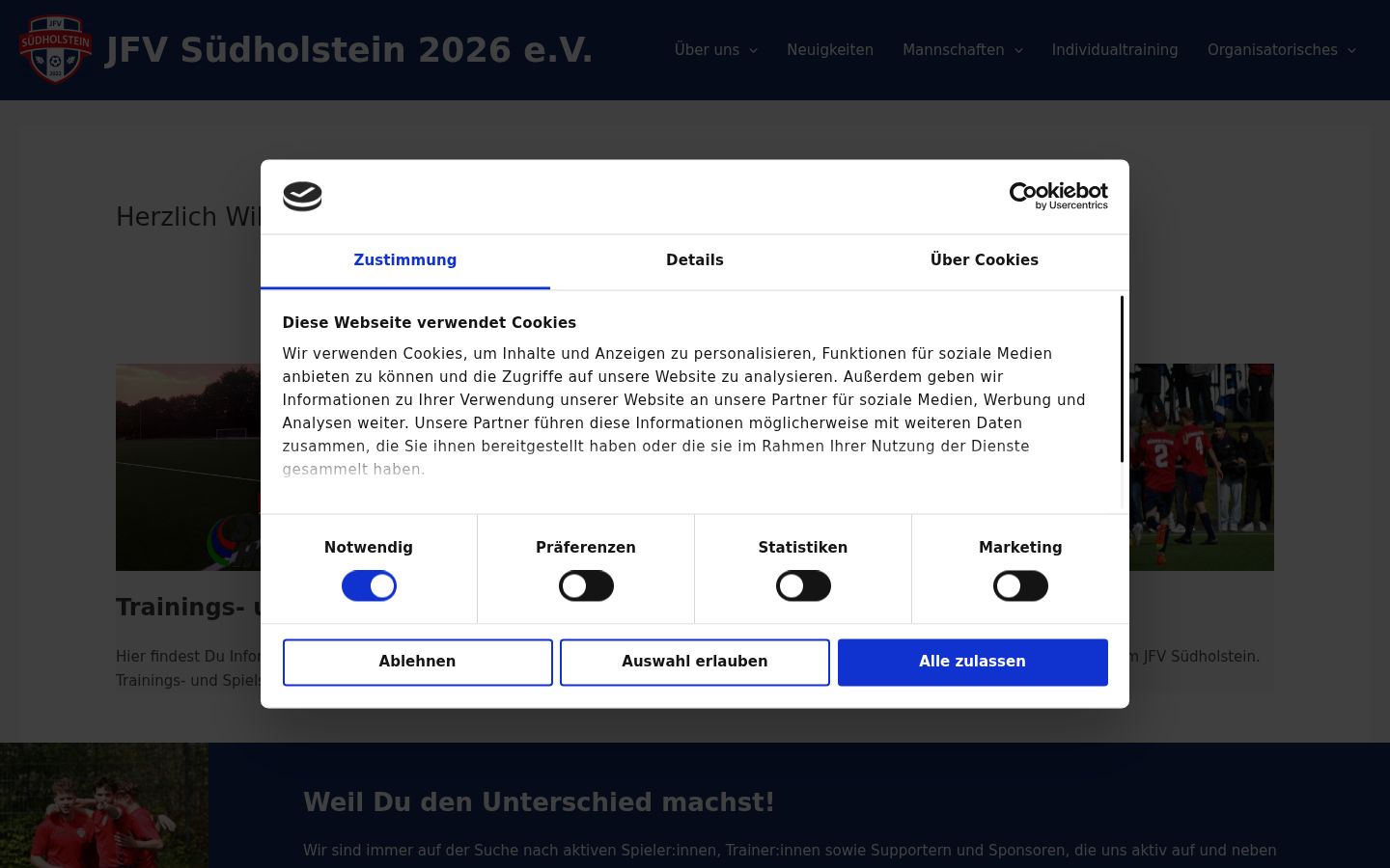 Sutikimo reklamjuostės, rodytos prieš bet kokią sąveiką, ekrano kopija