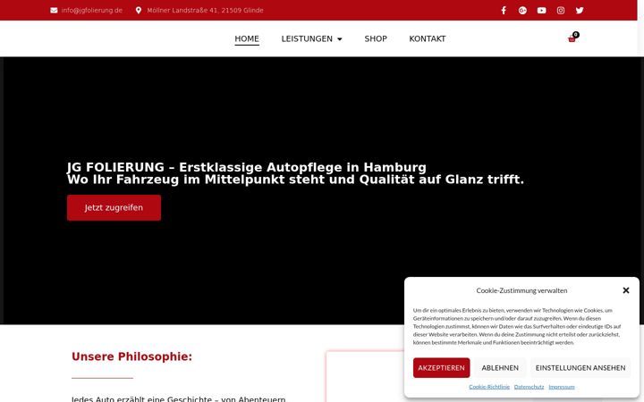 Screenshot of jg-folienschutz.de
