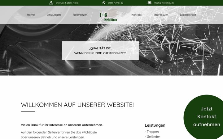 Screenshot of jg-metallbau.de