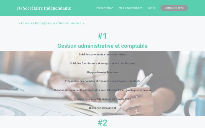 Screenshot of jg-secretaire-independante.fr