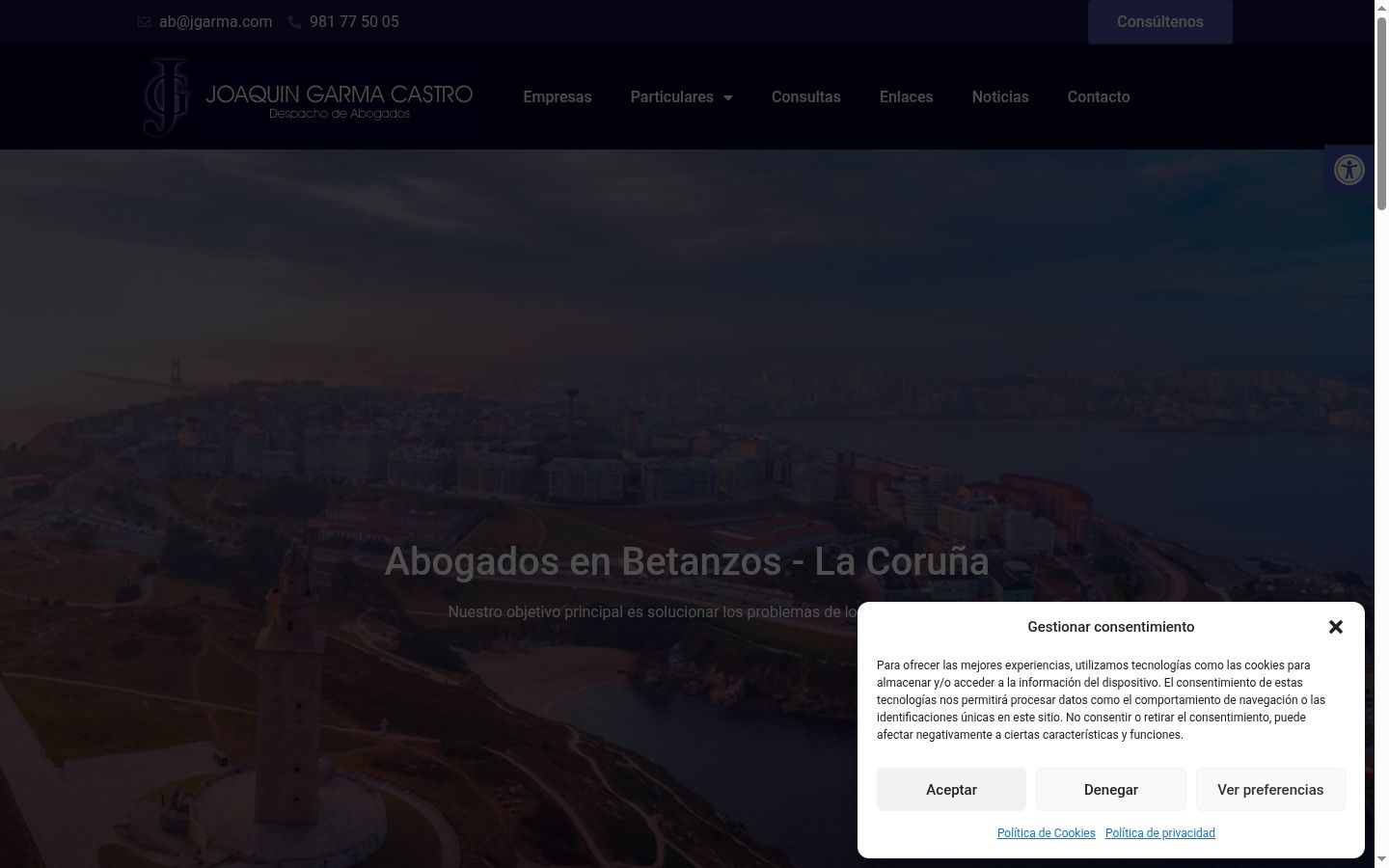 Snímka obrazovky banera súhlasu zobrazeného pred akoukoľvek interakciou