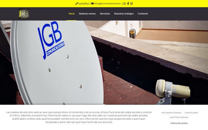 Screenshot of jgbcomunicaciones.es