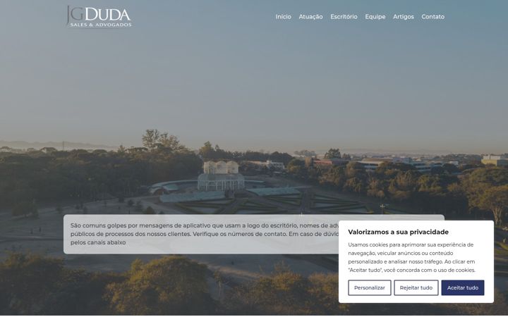 Screenshot of jgduda.com.br