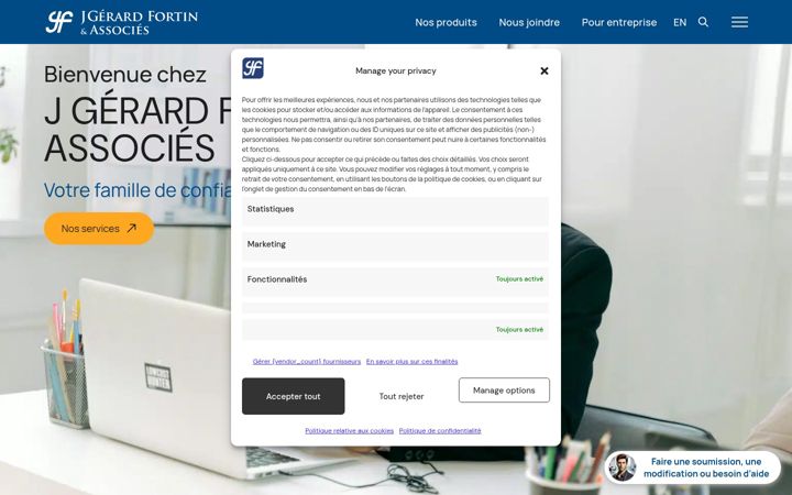 Screenshot of jgfortin.com