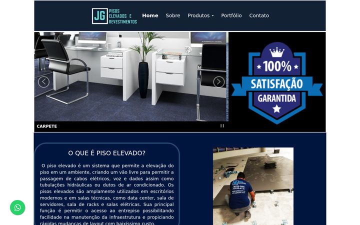 Screenshot of jgpisoselevados.com.br