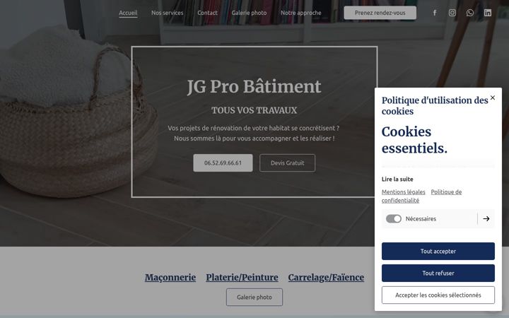 Screenshot of jgprobatiment.fr