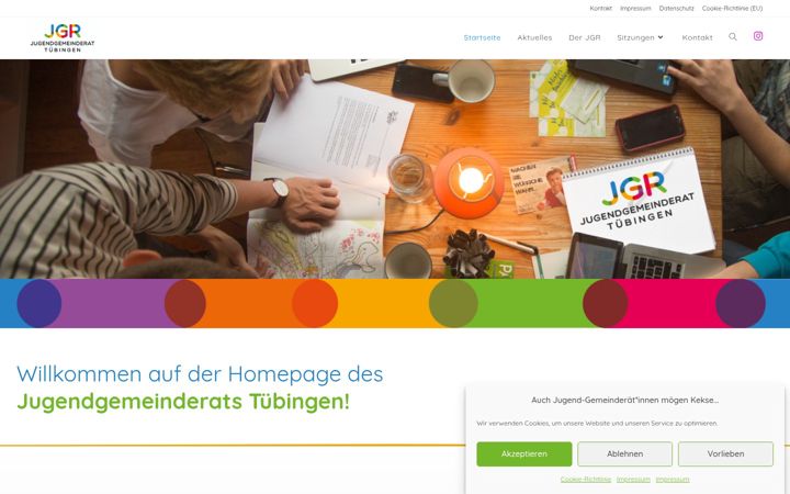 Screenshot of jgr-tuebingen.de