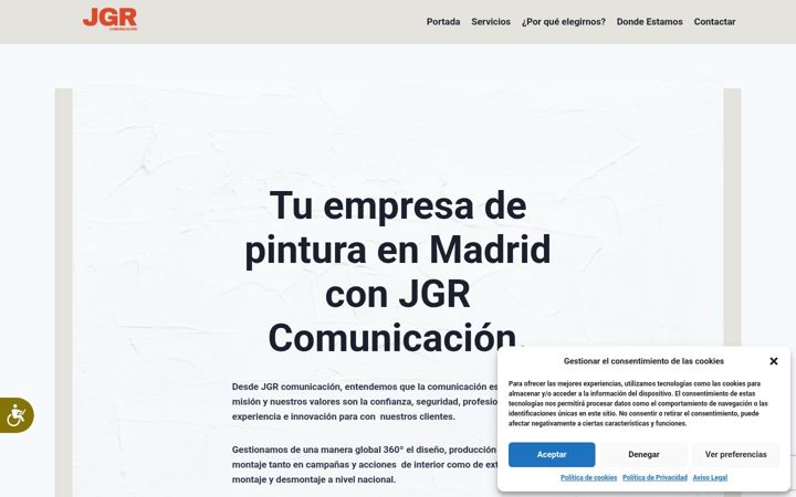 Screenshot of jgrcomunicacion.es
