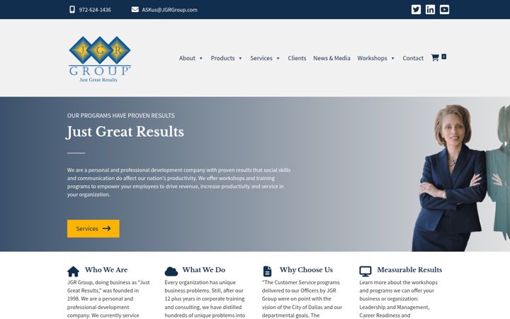 Screenshot of jgrgroup.com