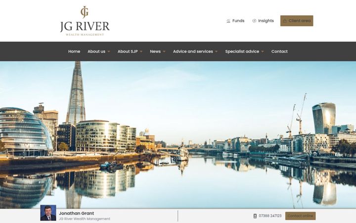 Screenshot of jgriverwealth.co.uk
