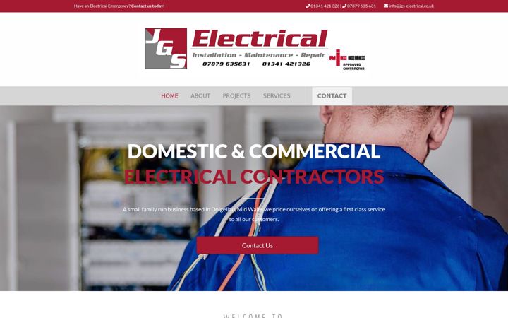 Screenshot of jgs-electrical.co.uk