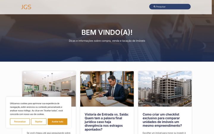 Screenshot of jgsimoveis.com.br