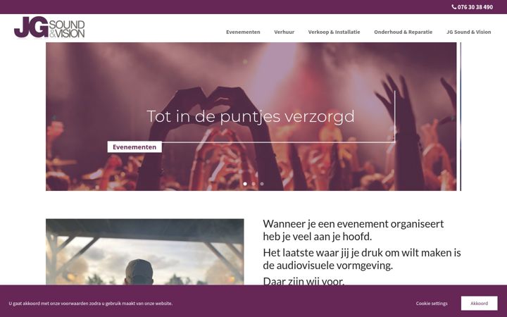 Screenshot of jgsound.nl