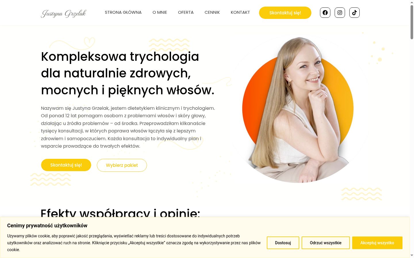 Zrzut ekranu banera zgody wyświetlanego przed jakąkolwiek interakcją