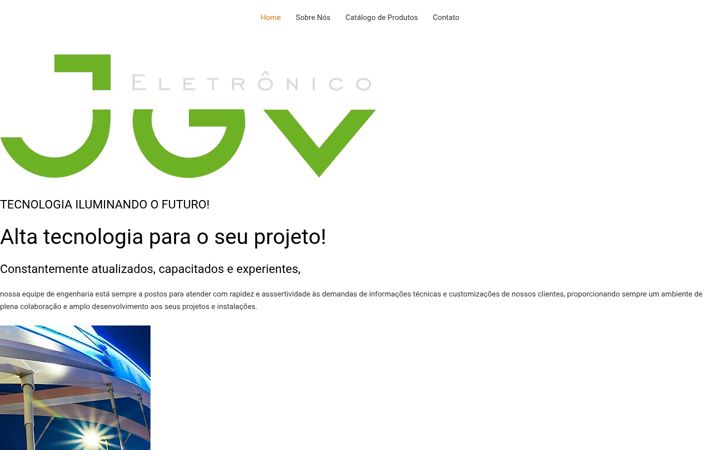 Screenshot of jgveletronico.com.br