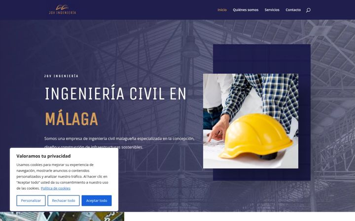 Screenshot of jgvingenieria.es
