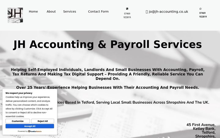 Screenshot of jh-accounting.co.uk