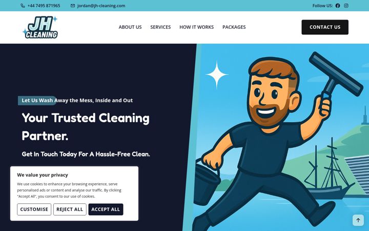 Screenshot of jh-cleaning.com