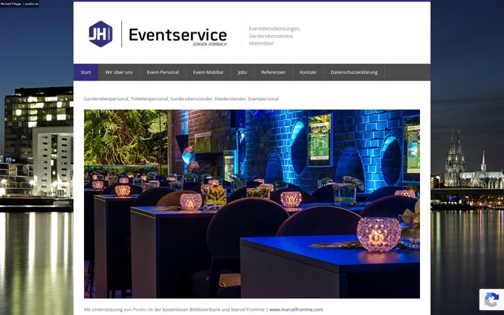 Screenshot of jh-eventservice.com