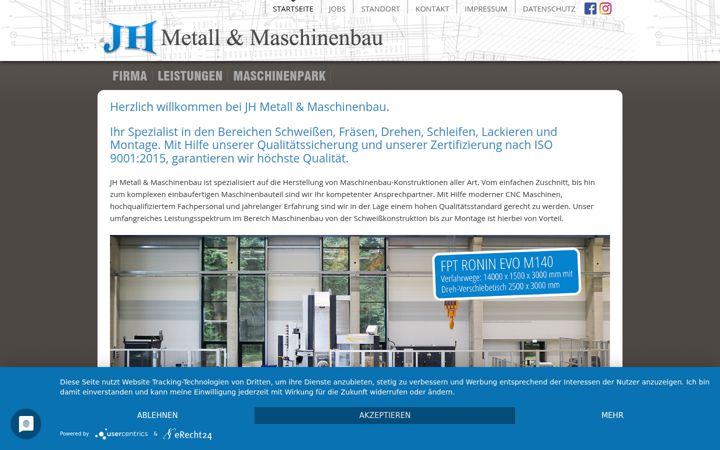 Screenshot of jh-maschinenbau.de