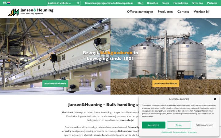 Screenshot of jh.nl