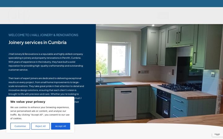 Screenshot of jhalljoineryandrenovations.co.uk