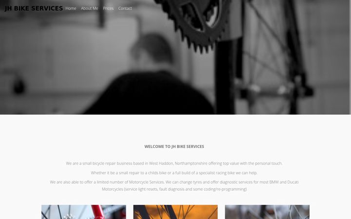 Screenshot of jhbikeservices.co.uk