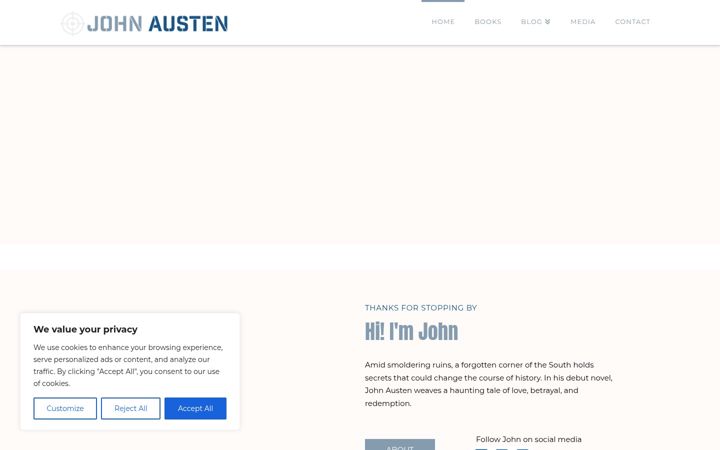 Screenshot of jhc-author-websites.com
