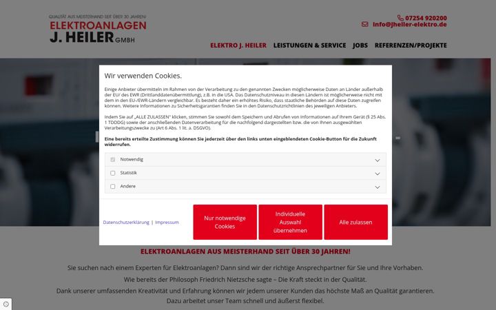 Screenshot of jheiler-elektro.de