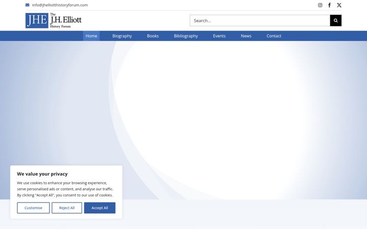Screenshot of jhelliotthistoryforum.com