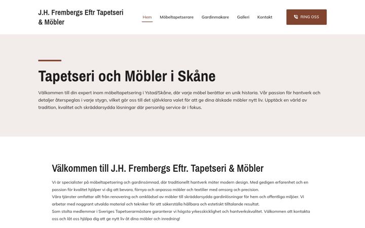 Screenshot of jhfrembergs.se