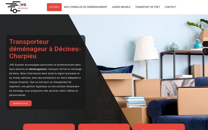 Screenshot of jhg-express.com