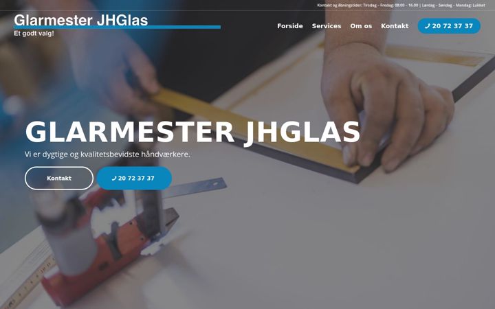 Skærmbillede af jhglas.dk