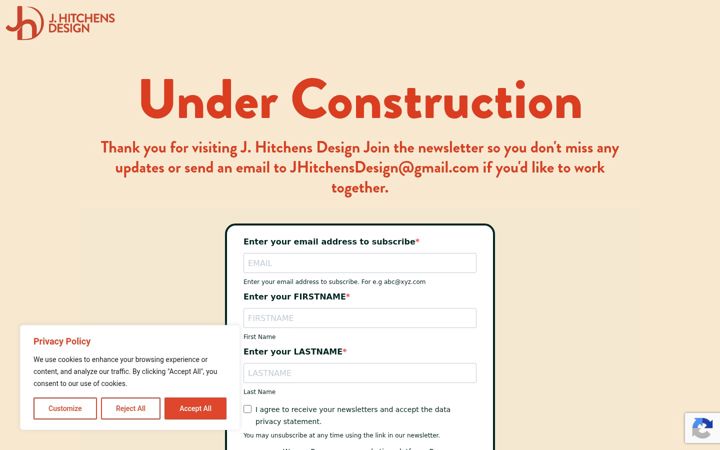 Screenshot of jhitchens.com