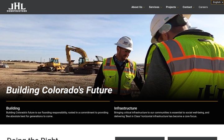 Screenshot of jhlconstructors.com