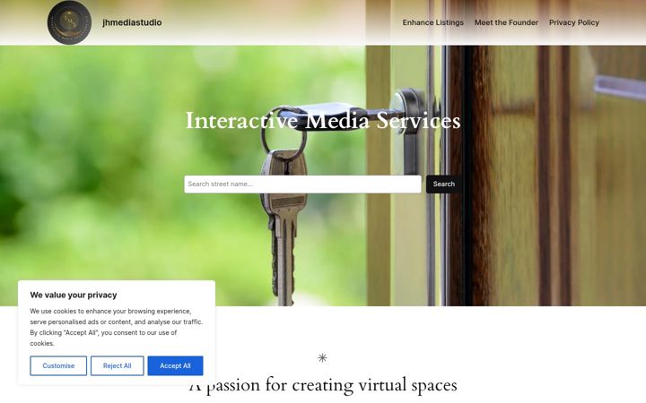 Screenshot of jhmediastudio.com