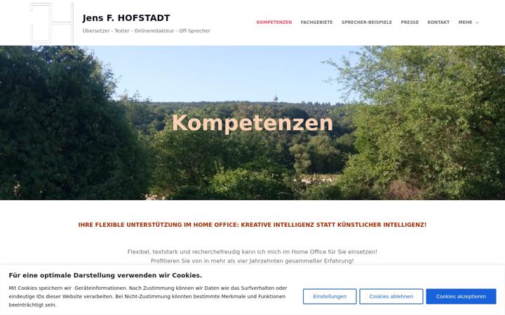 Screenshot of jhofstadt.de