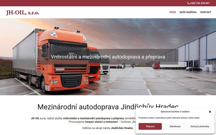 Screenshot of jhoil.cz