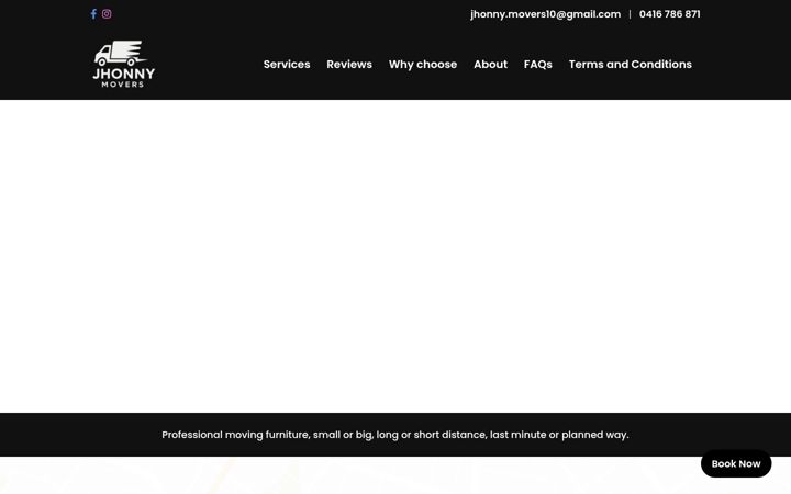 Screenshot of jhonnymovers.com