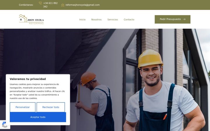 Screenshot of jhonoyolareformas.com